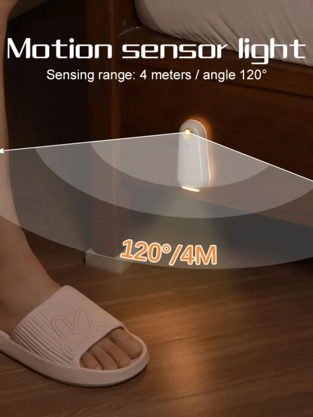 Toilet Night Light Motion Sensor, 8 Color Changing LED Wall Motion Sensor Light